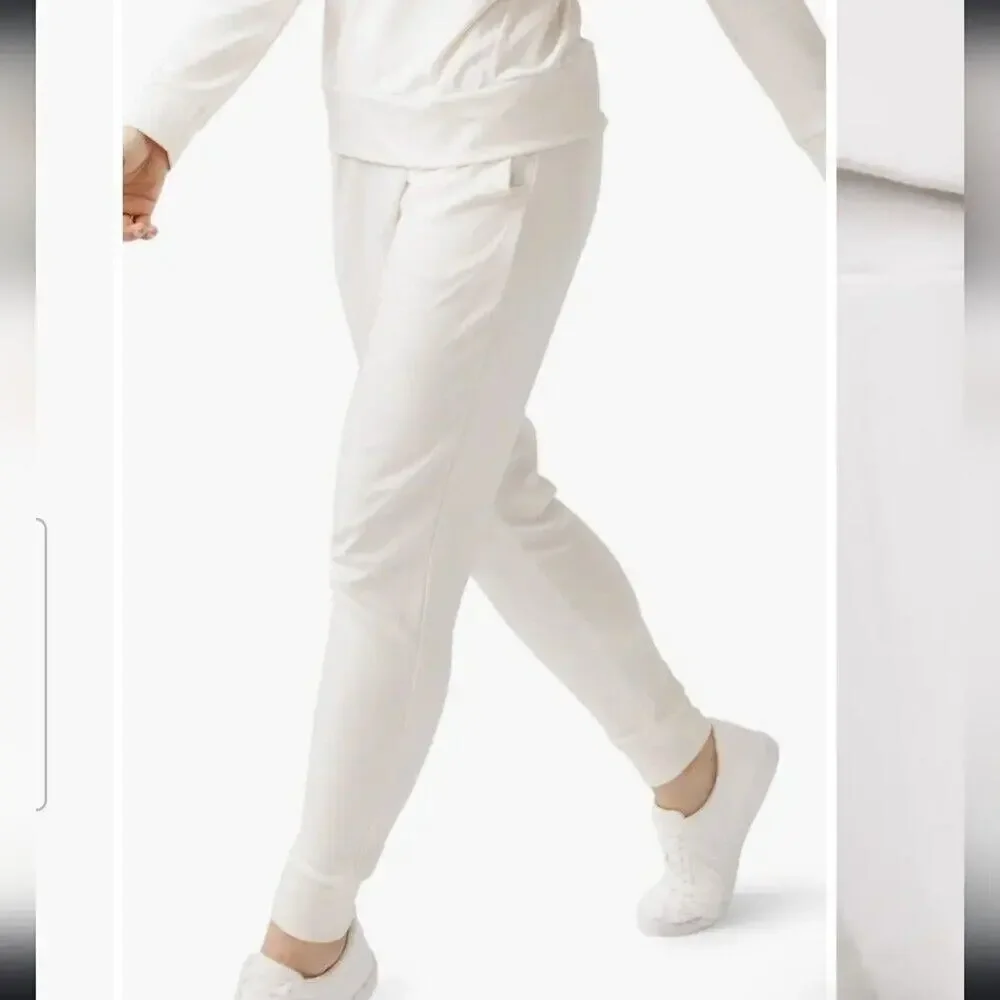 Cozy Earth White Cream‎ Elastic Waist Bamboo Jogger Pajama Pants Size 2XL